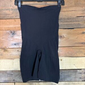 Spanx Womens Mid Thigh Shapewear Black Size 1X